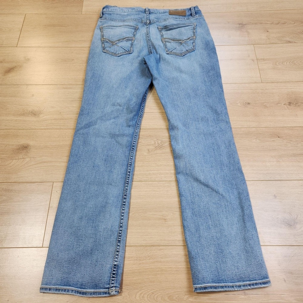 BKE Tyler Jeans Mens 34x34 Blue Light Wash Relaxed Straight Stretch Denim - Picture 2 of 10